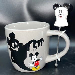 Mickey Ghost Halloween Mug & Stir